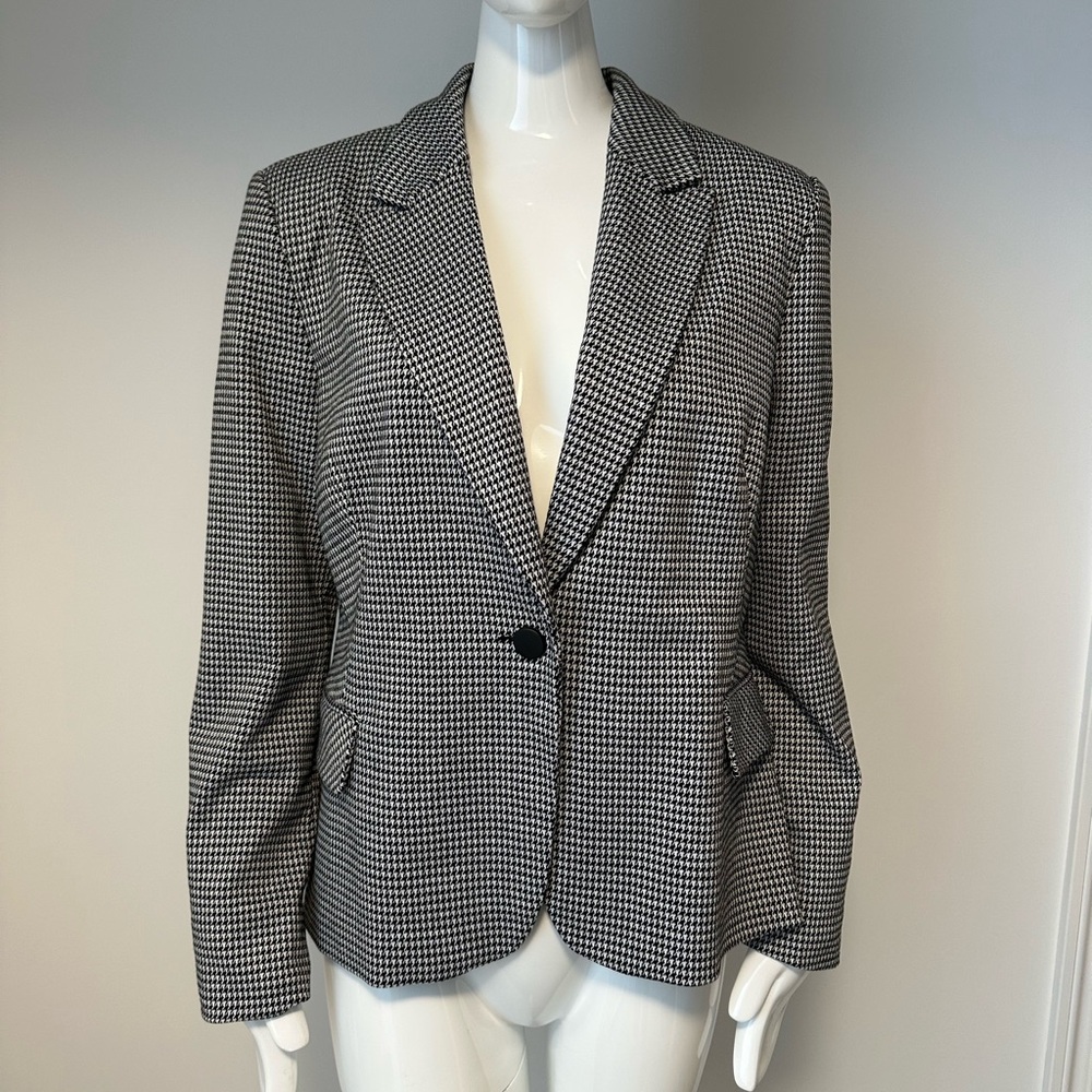 Jules & Leopold Black and White Checkered Blazer